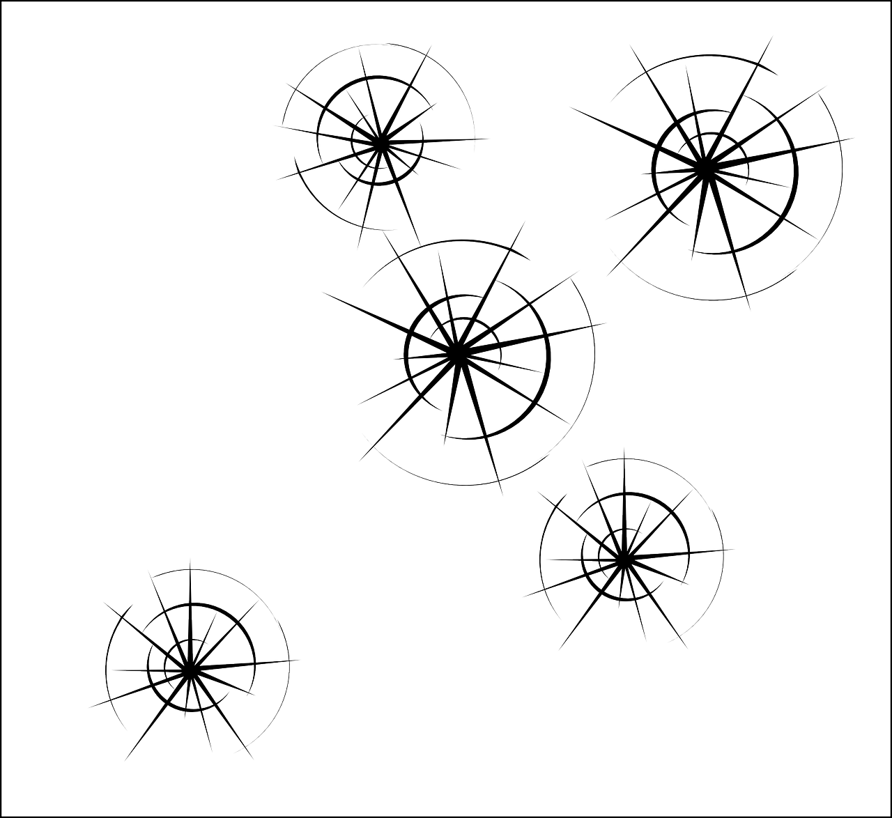 Bullet Holes Window Glass - Bullet Hole Clipart (1280x1174), Png Download