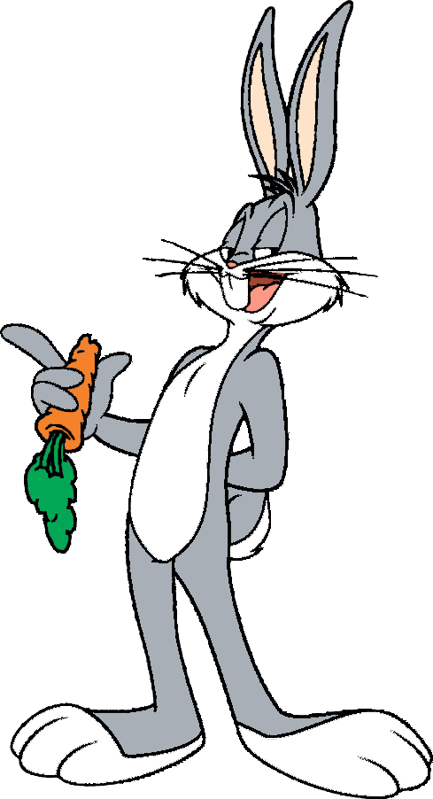 Bugs Acts Casual With His Gloves Off - Bugs Bunny Clipart (489x902), Png Download