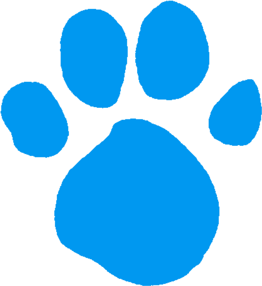 Blues Clues Paw Print - Blues Clues Blue Pawprint Clipart (980x1006), Png Download
