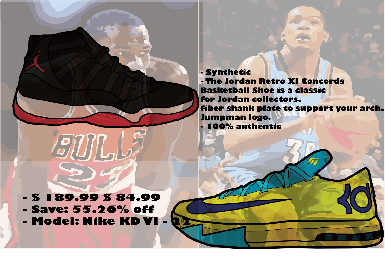 Kds Vs Jordans - Sneakers Clipart (1600x1119), Png Download