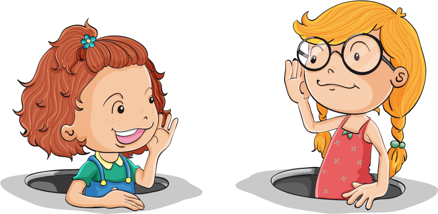 To Each Other Jpg Transparent Huge - Girl With Speech Bubble Clipart (899x441), Png Download