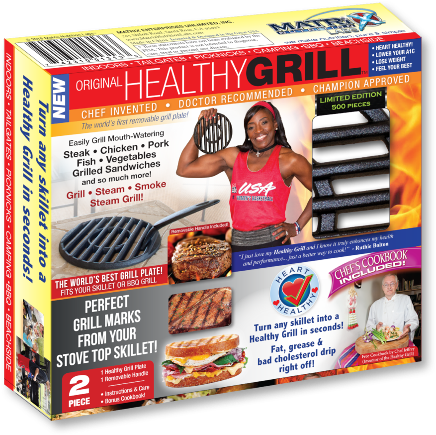 Original Cast Iron Healthy Grill - Bánh Clipart (1024x925), Png Download