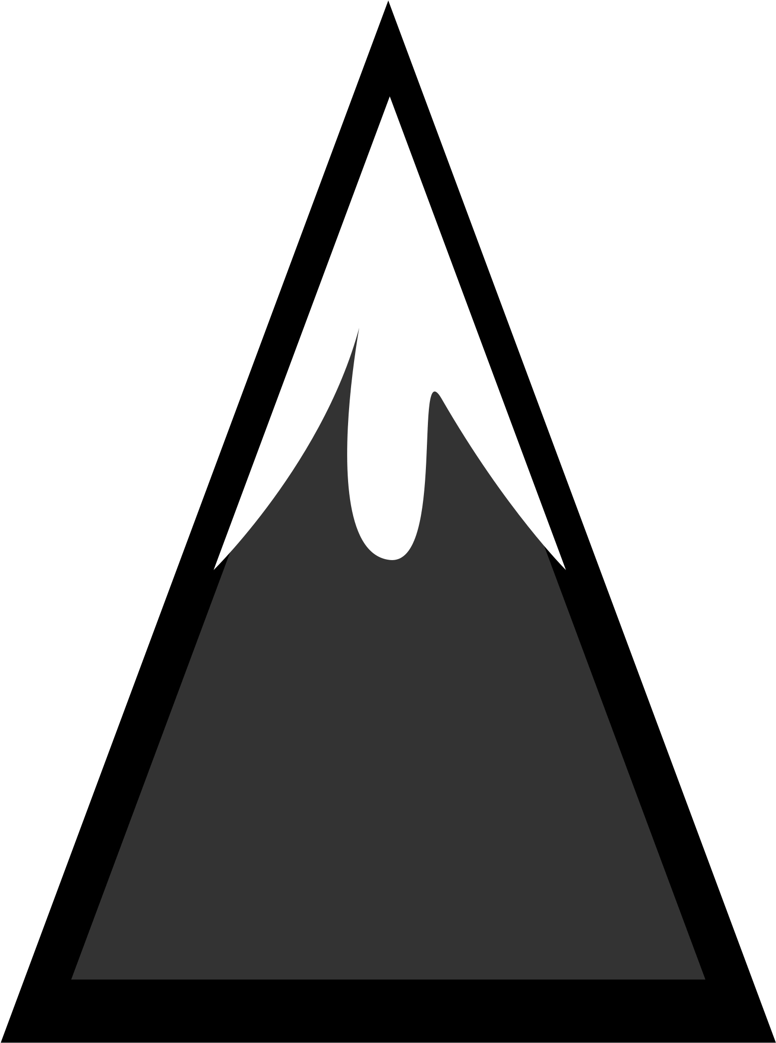 Mountain Clipart Outline - Mountain Clip Art Transparent - Png Download (1556x2093), Png Download