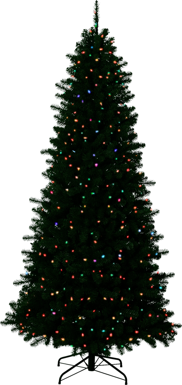 Christmas Outside Transparent Background - Transparent Transparent Background Christmas Tree Png Clipart (614x1299), Png Download