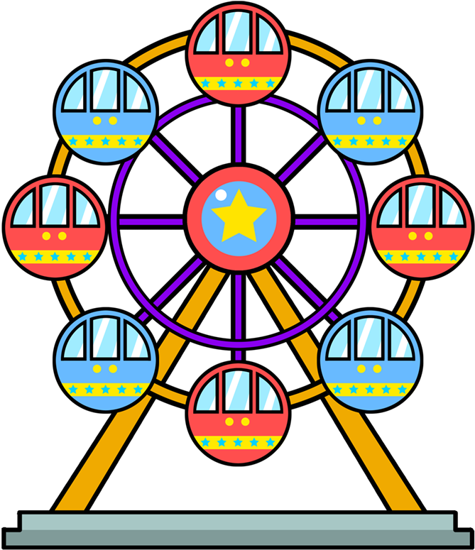 Ferris Wheel Clipart Kid - Ferris Wheel Clipart - Png Download (800x812), Png Download