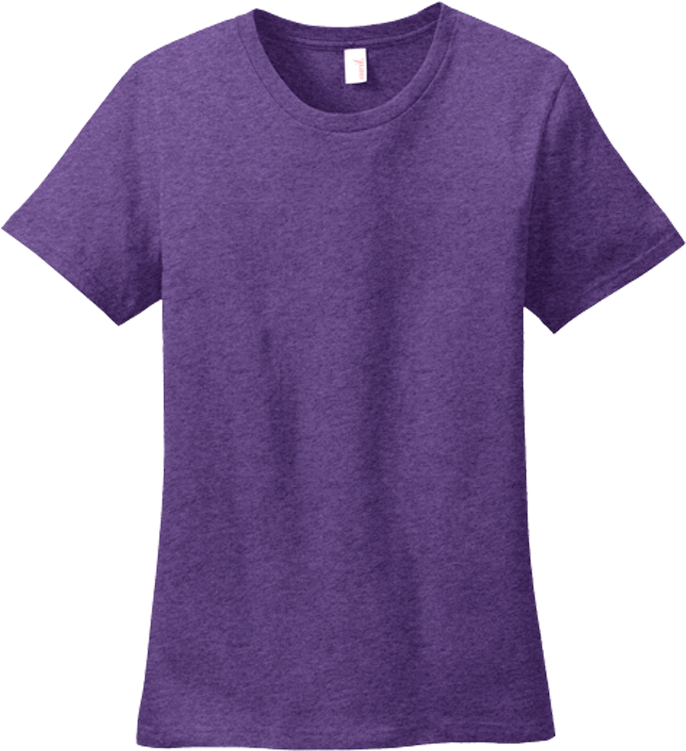 Anvil Ladies 100 Ring Spun Cotton T - Anvil 980 Heather Purple Clipart (750x750), Png Download