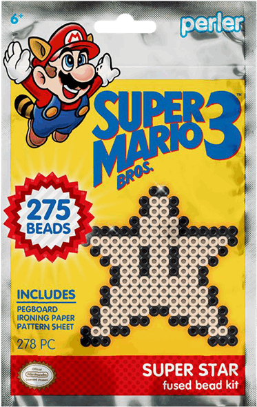 Super Mario Bros - Super Mario Perler Bead Clipart (600x600), Png Download