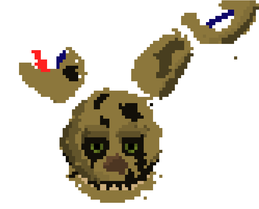 Spring Trap - Springtrap Pixel Art Clipart (910x700), Png Download