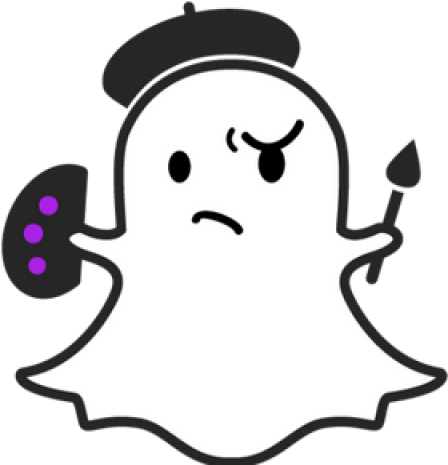 Snapchat Clipart Smiling Ghost - Snapchat Black Transparent Logo - Png Download (640x480), Png Download