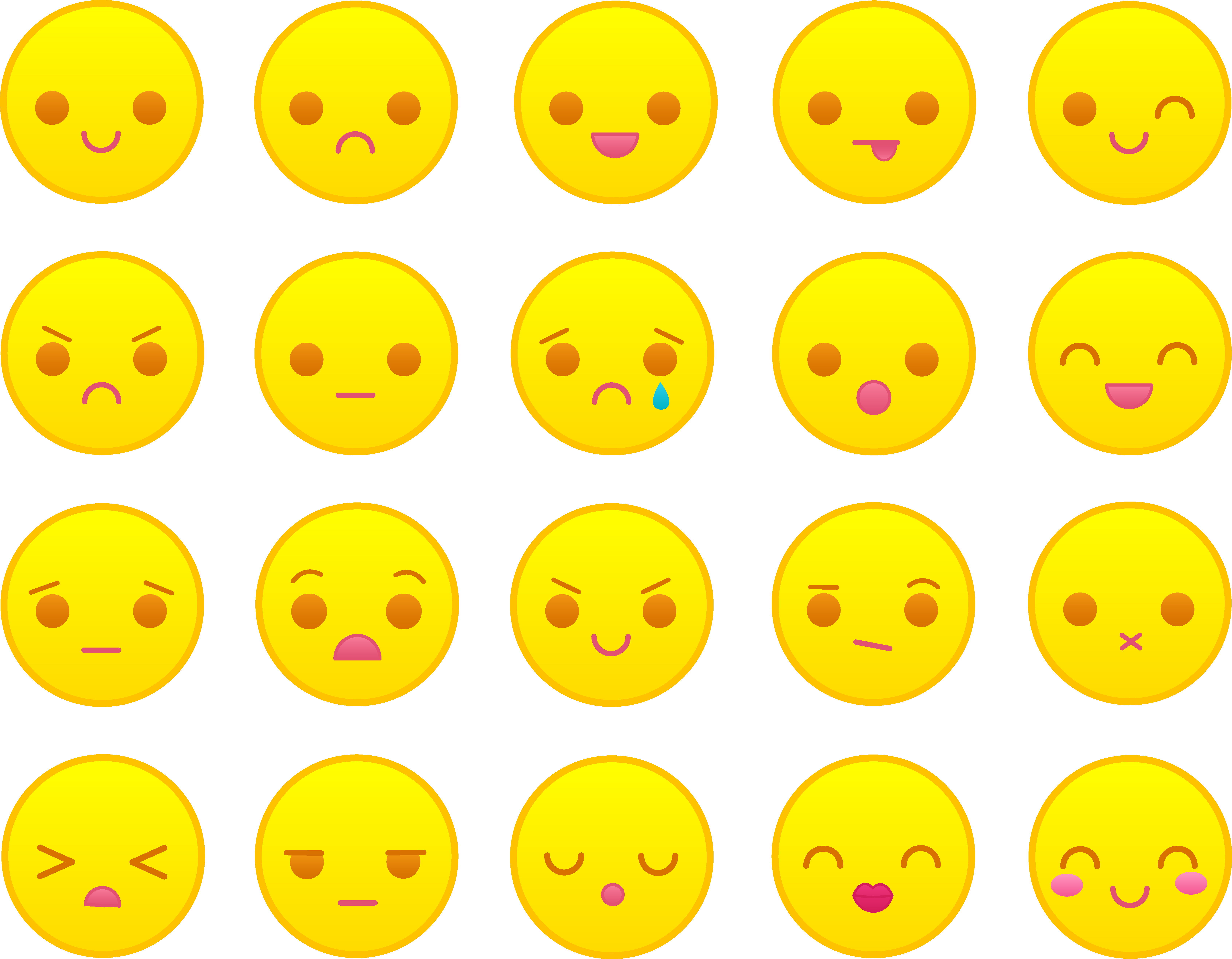 Blushing Emoji Clipart Clip Art - Cute Angry Face Emoticon - Png Download (6763x5262), Png Download