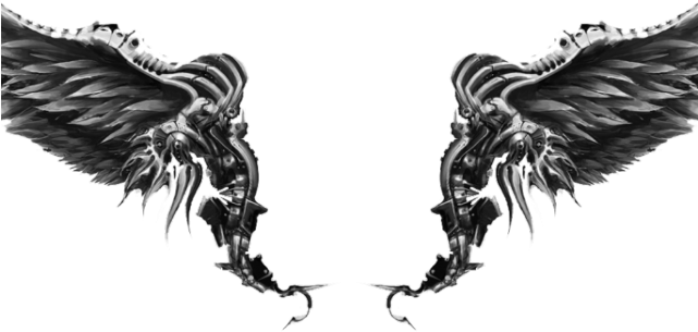 Wings Tattoos Png Transparent Images - Fire Wing Png Transparent Clipart (640x480), Png Download