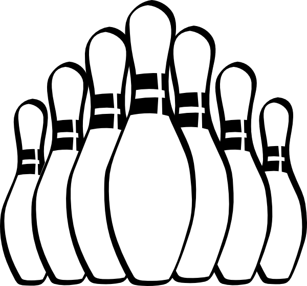 Vector Transparent At Getdrawings Com Free For Personal - Bowling Pins Clipart Black And White - Png Download (600x560), Png Download