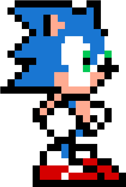 Classic Neo Geo Sonic - Pixel Arts En Minecraft Clipart (1200x1200), Png Download