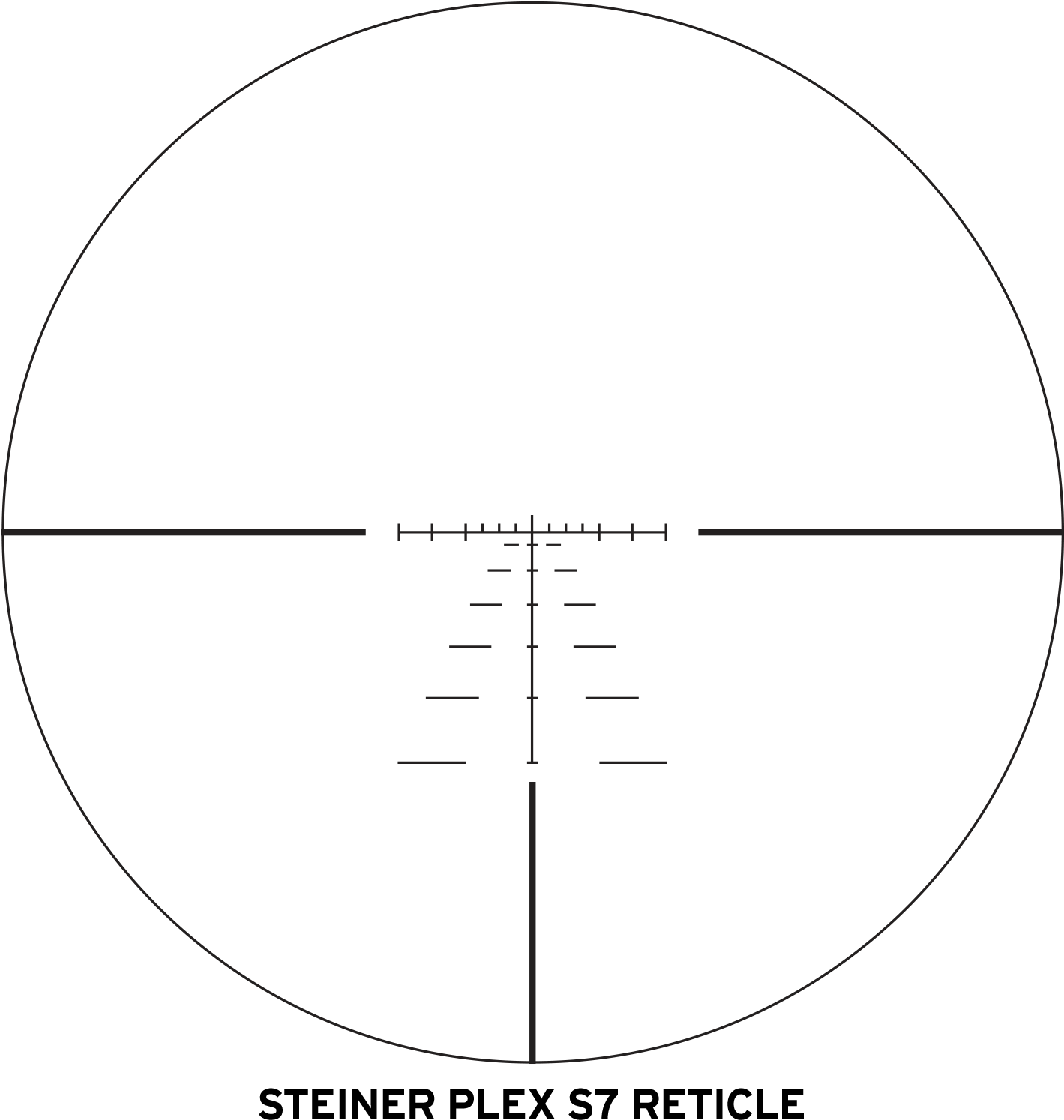 Plex S7 Reticle - Steiner Gs3 S7 Reticle Clipart (1520x1632), Png Download