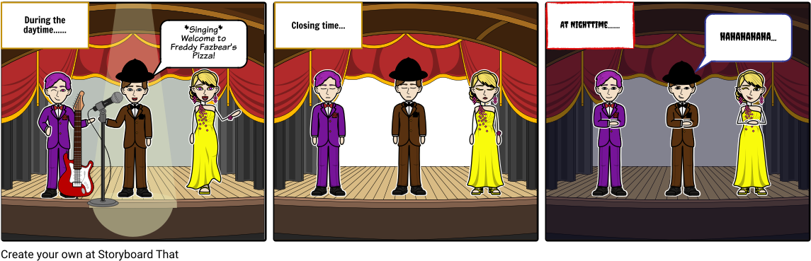 Fnaf Day To Night - Cartoon Clipart (1164x385), Png Download