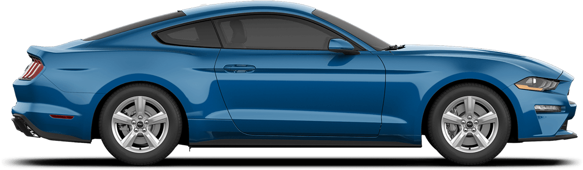 Velocity Blue - 2019 Ford Mustang Gt Silver Clipart (1200x400), Png Download