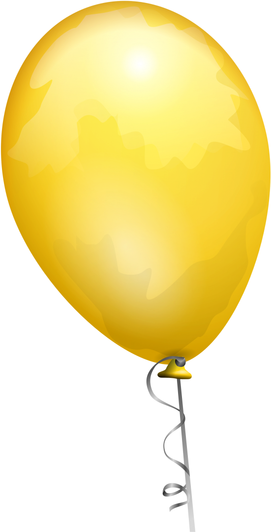 Yellow Balloon Png - Balloon Clip Art Transparent Png (600x1100), Png Download