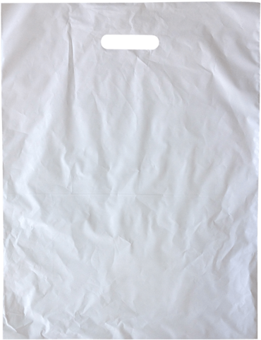 Large White Plastic Bags With Die Cut Handles - Skirt Clipart (600x600), Png Download