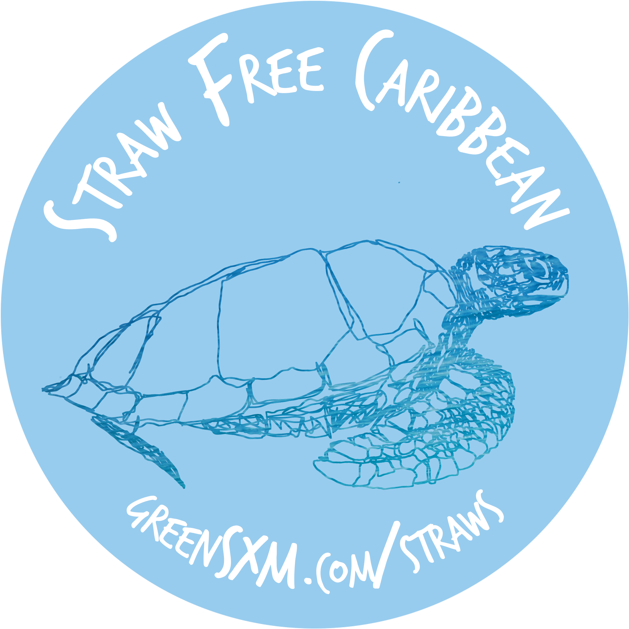 Straw Free Caribbean High Res - Box Turtle Clipart (2480x2480), Png Download