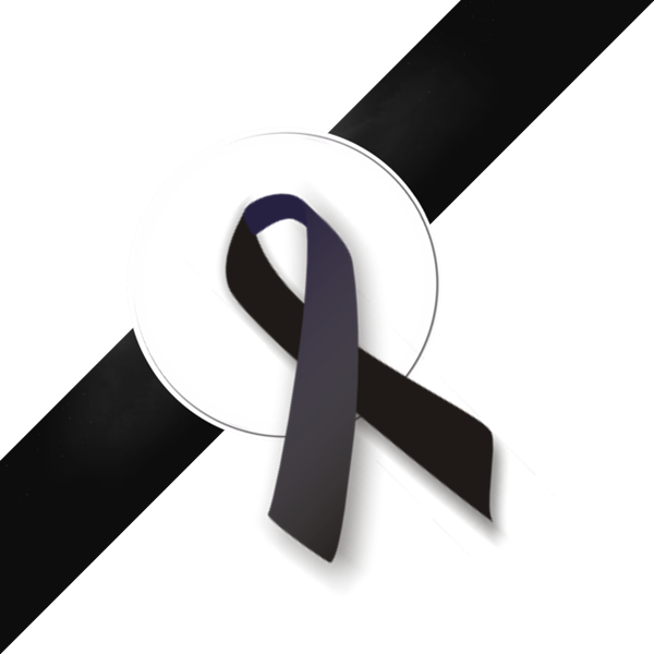 Black Ribbon Top Left - Black Ribbon Png Transparent Clipart (600x600), Png Download