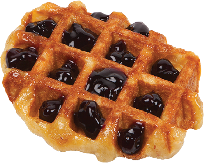 Waffle Png - Blueberry Waffle Png Clipart (991x660), Png Download