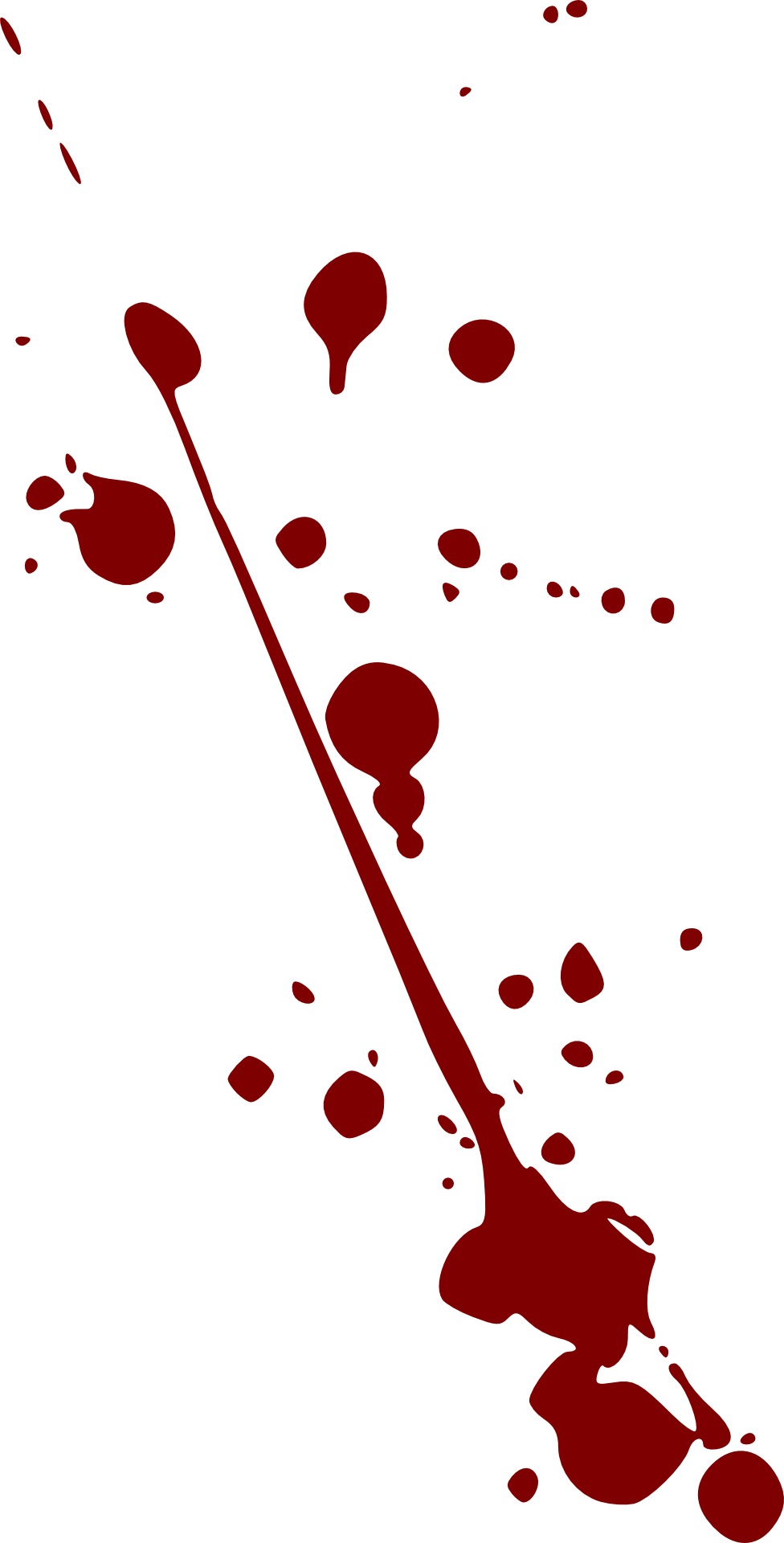 Bleeding - Orange Paint Splatters Png Clipart (976x1920), Png Download