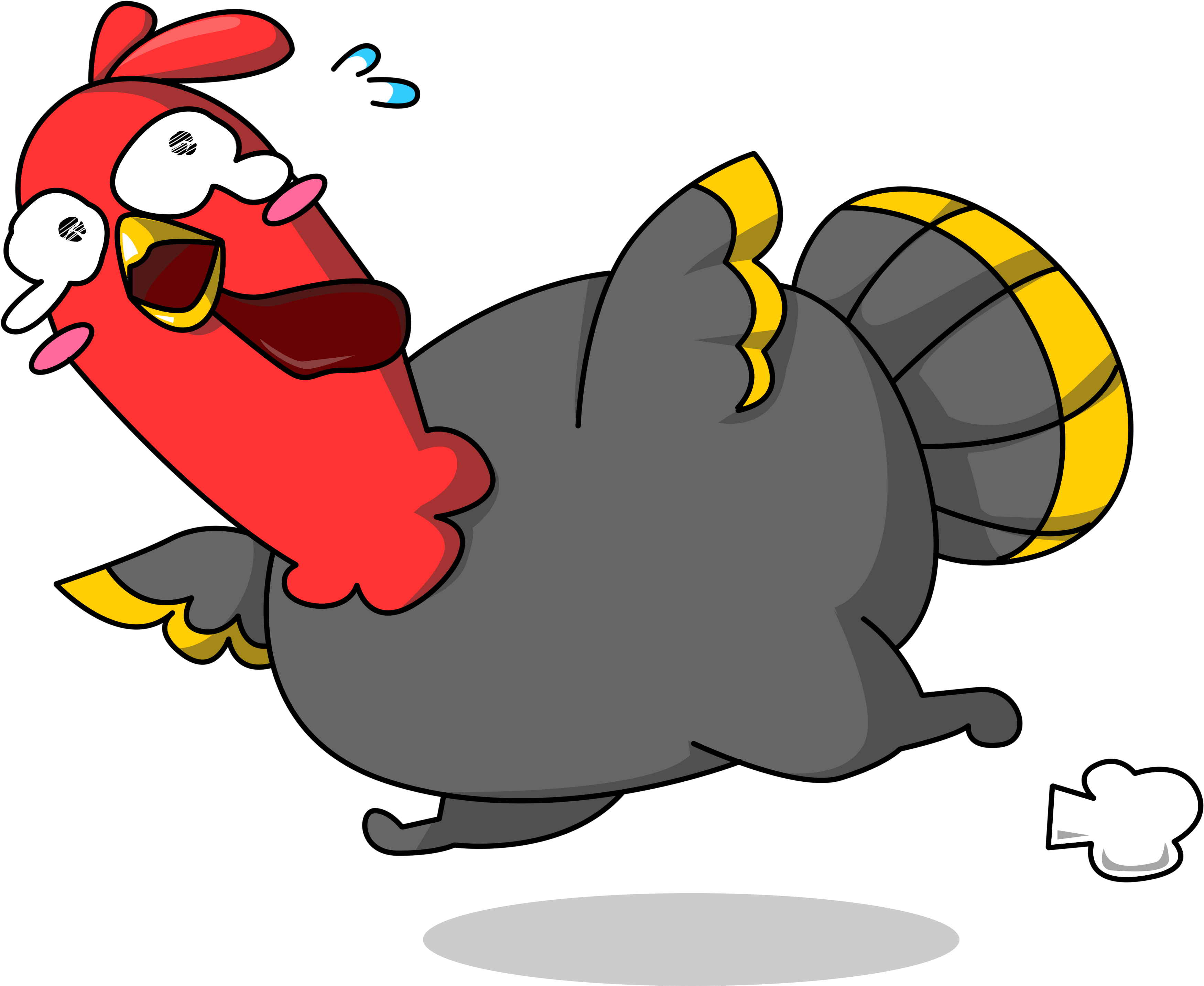 Turkey Thanksgiving Cartoon Clip - Turkey Cartoon Png Transparent Png (4134x4134), Png Download
