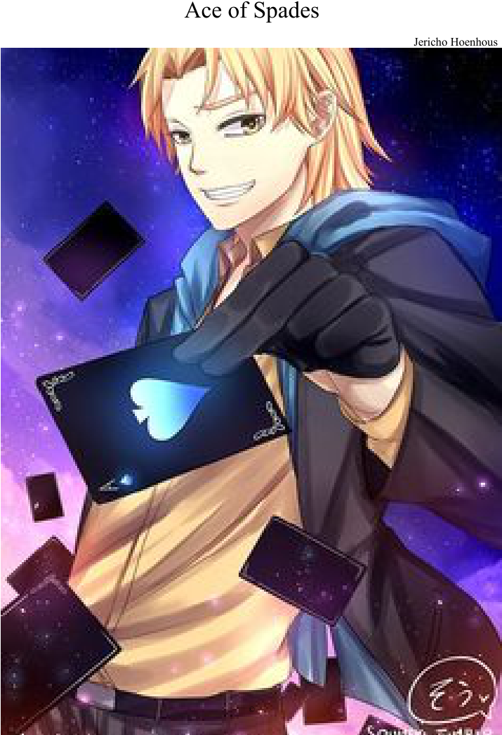 Print - Anime Ace Of Spades Clipart (850x1100), Png Download