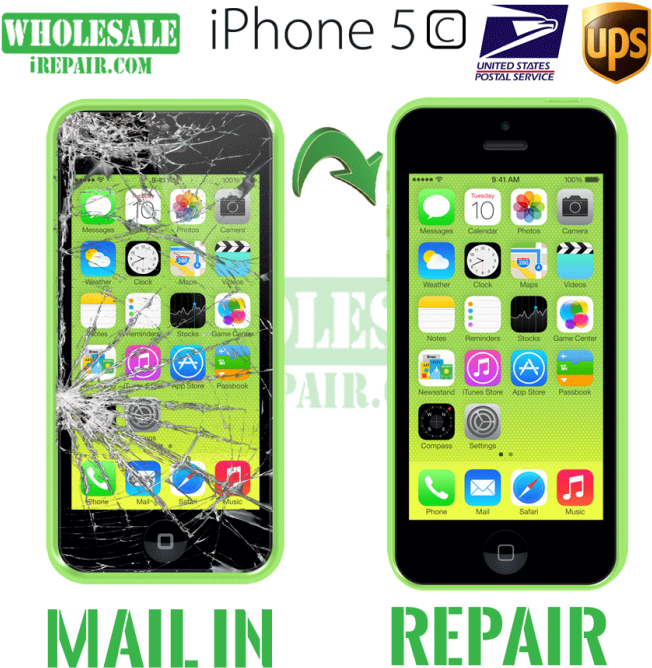 Iphone 5c Glass & Lcd Replacement Mail In Repair Parts - Iphone 5c Layout Clipart (700x700), Png Download