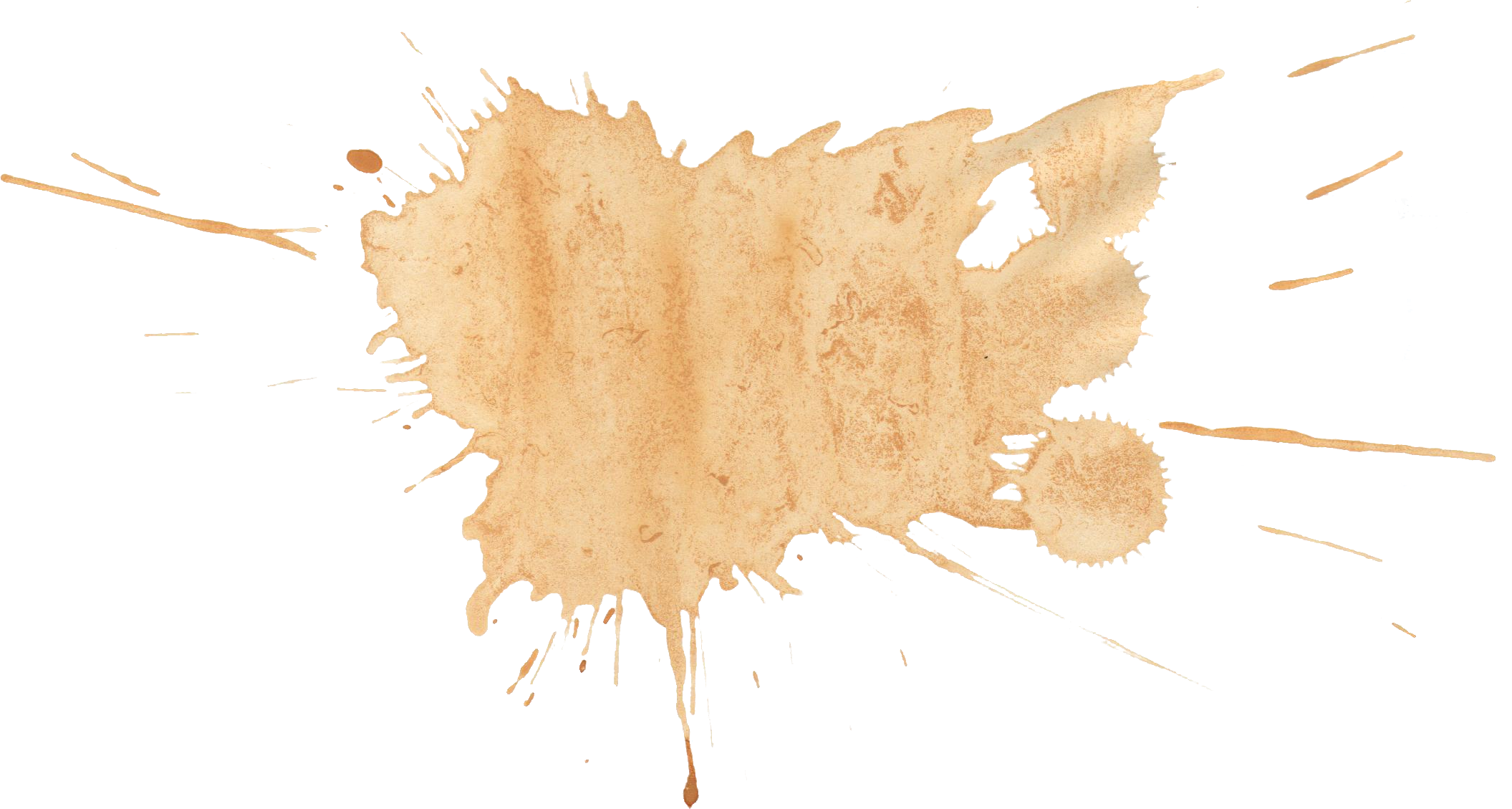 Splatter Png Transparent Onlygfx Com Free - Brown Paint Splash Png Clipart (2111x1129), Png Download