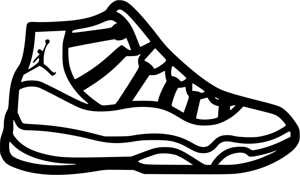 Great Nike Jordan Logo Font Clipart & Vector Design - Air Jordan Shoe Clipart - Png Download (981x574), Png Download