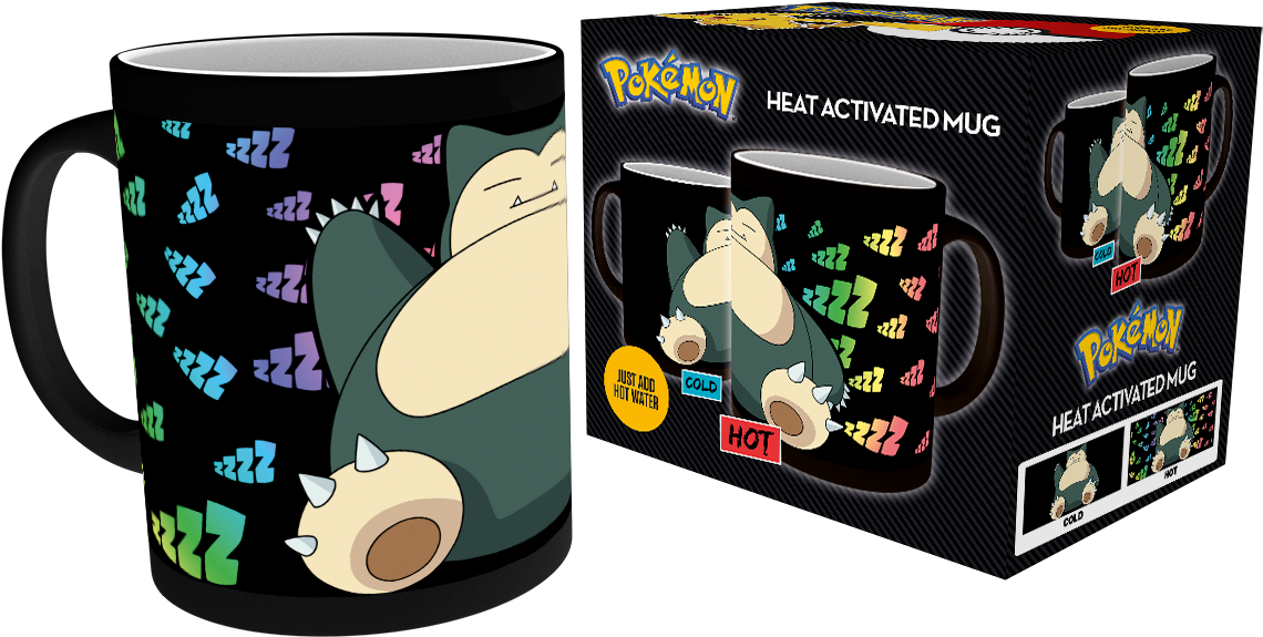 Mgh0049 Pokemon Snorlax Product - Mug Heat Change Pokemon Clipart (1417x736), Png Download