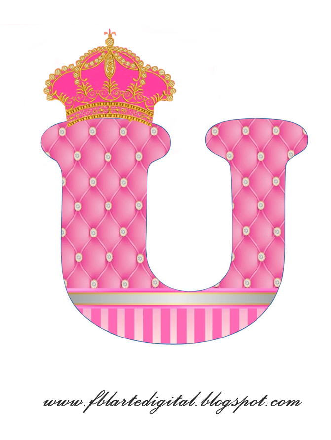 Alfabeto Con Corona Dorada Y Rosa - Royal Princess Alphabet Font Png Clipart (1000x900), Png Download