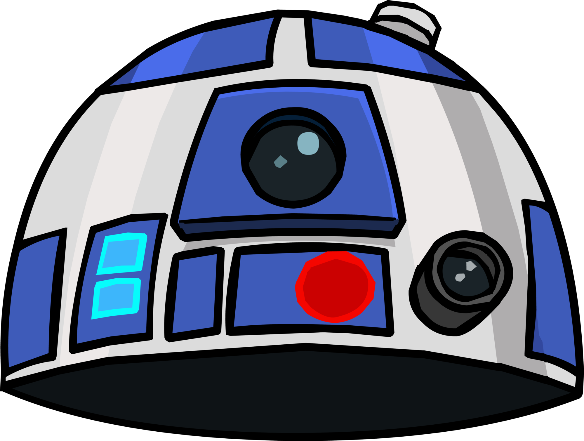 R2d2 Clipart Blue - Ar2d2 Png Transparent Png (2000x1510), Png Download