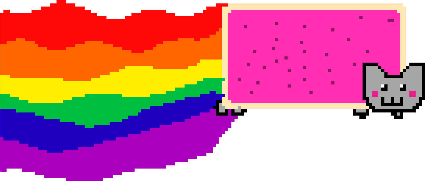 Nyan Cat - Illustration Clipart (1400x770), Png Download