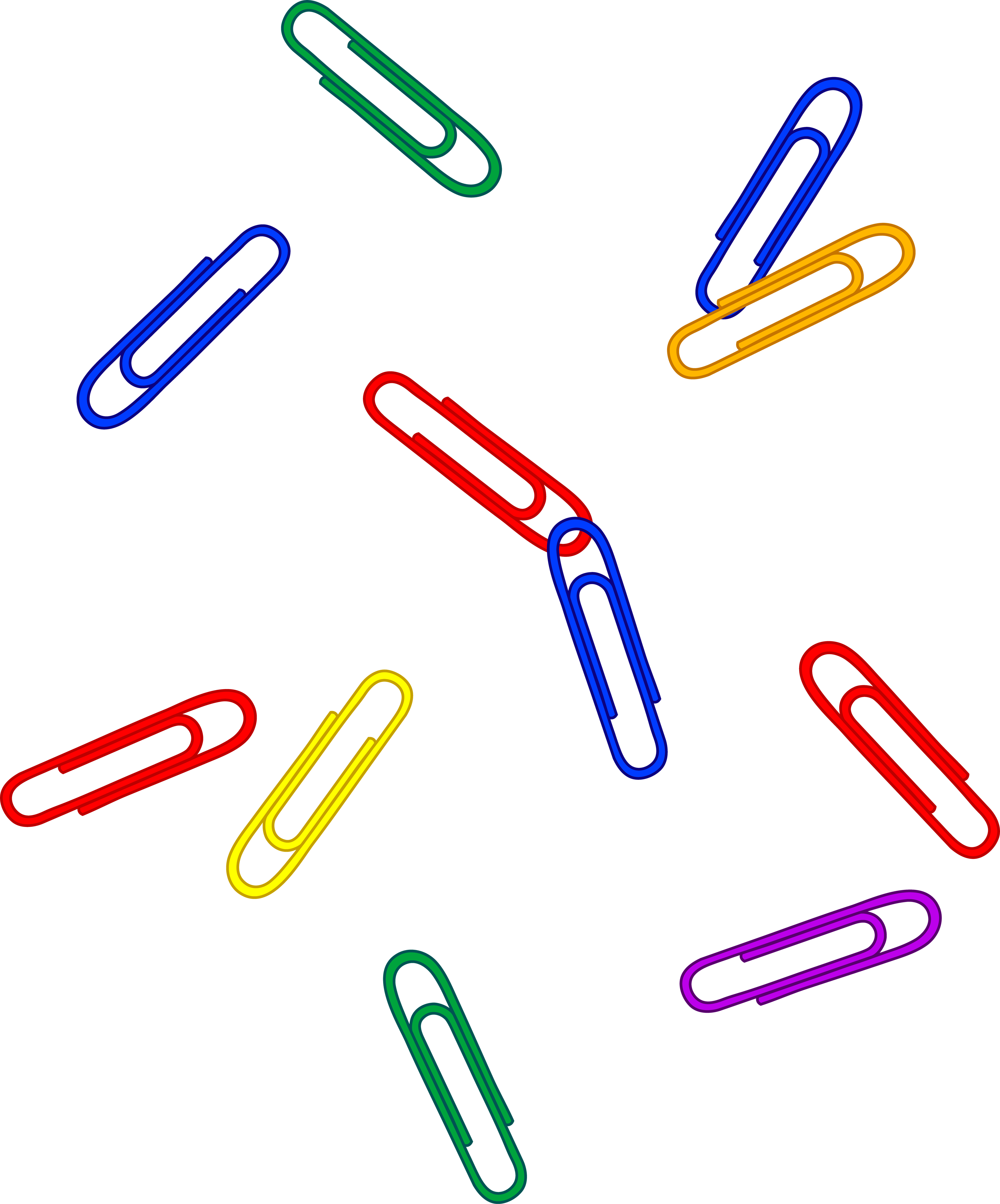 Paper Clip Image - Paper Clips Clipart Png Transparent Png (2907x3500), Png Download