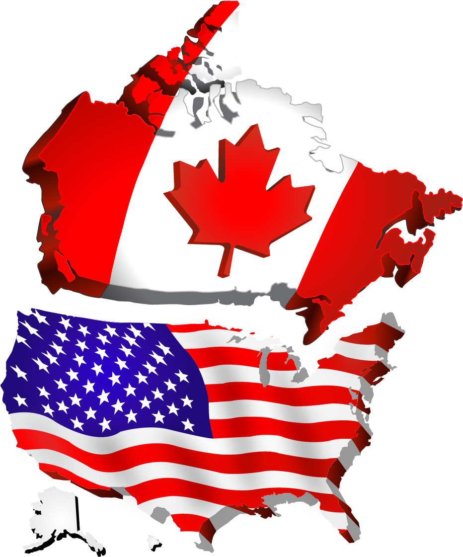 We're Also Proud To Say That While Building Our Solid - Map Of Usa And Canada Png Clipart (1079x1250), Png Download