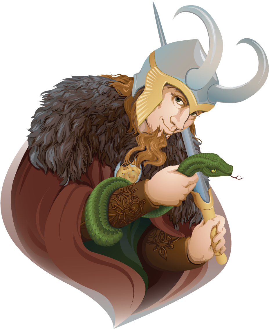 Traditional Loki Illustration - Illustration Clipart (956x1170), Png Download