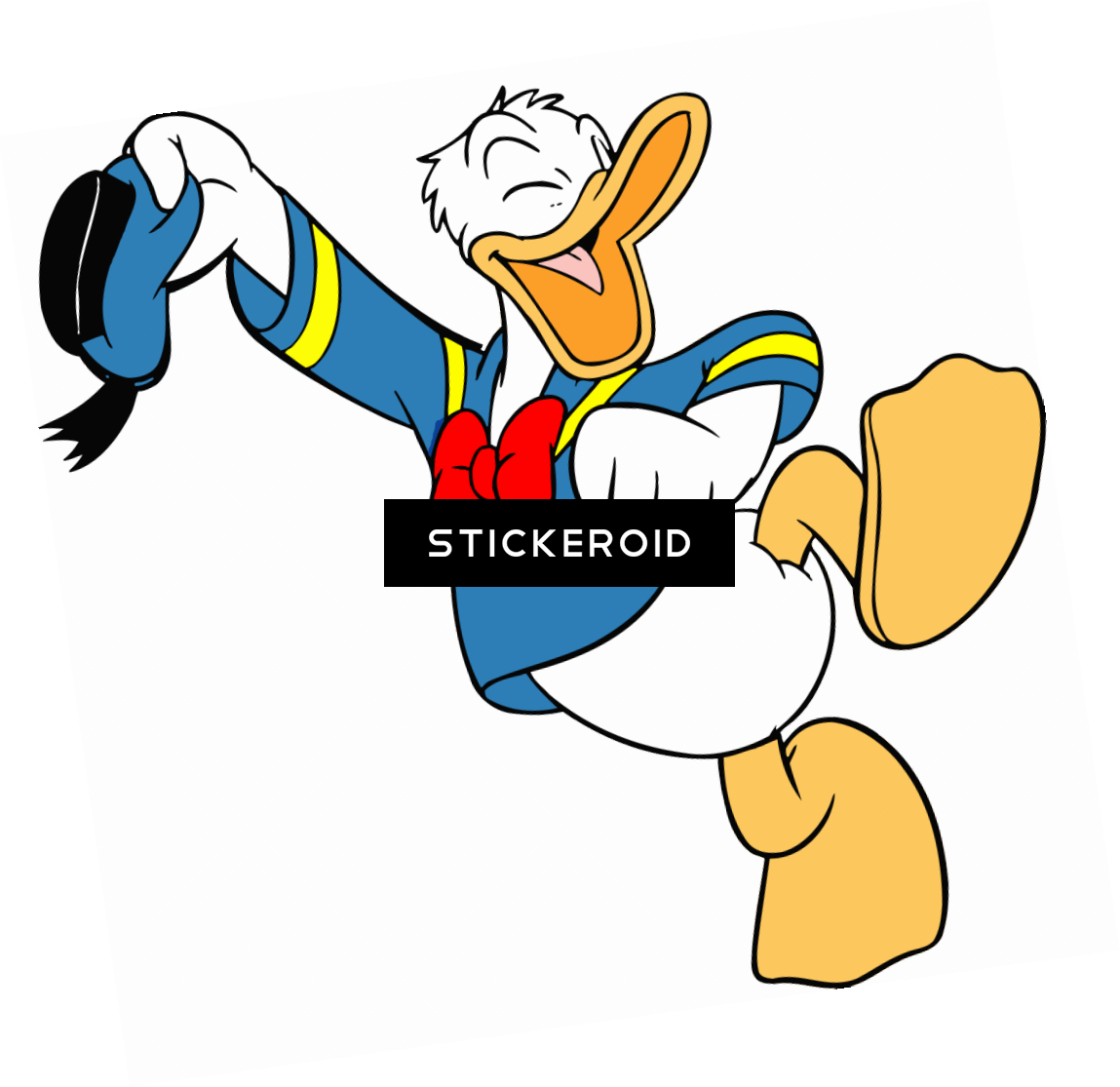 Donald Duck Pointing - Hello Donald Duck Clipart (1149x1115), Png Download
