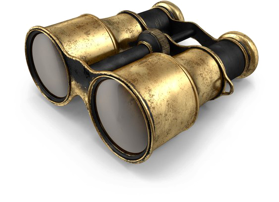 Binoculars Transparent - Vintage Binoculars Png Clipart (600x600), Png Download