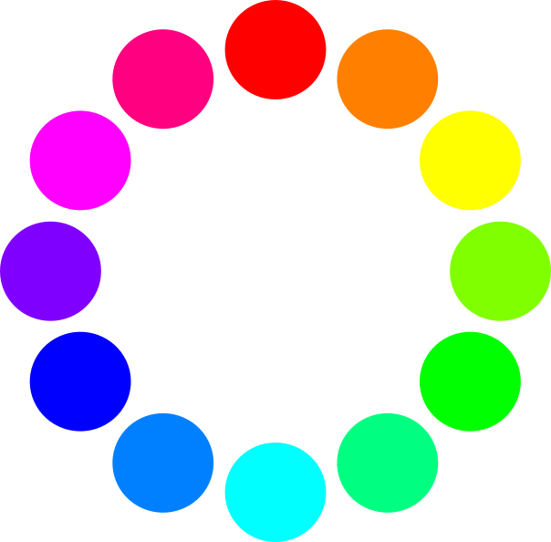 Hsb Color Wheel With 100% Saturation And 100% Brightness - Color Wheel Circles Clipart (604x594), Png Download