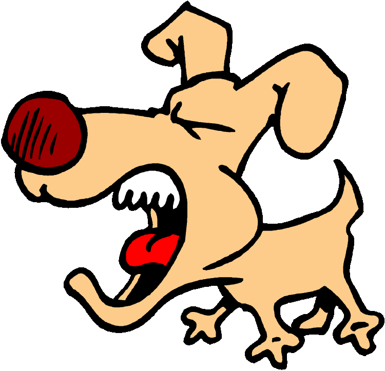 Cartoon Dog Gifs Search - Barking Dog Cartoon Clipart (750x723), Png Download