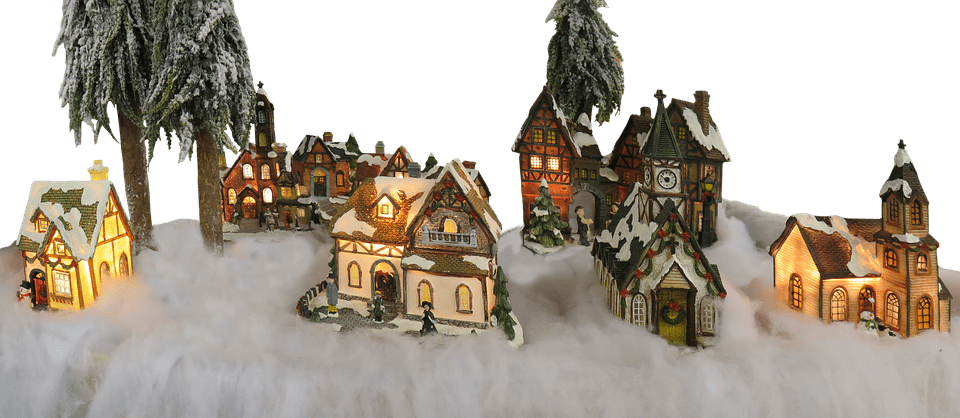 Chritstmas Houses - Christmas Day Clipart (960x418), Png Download