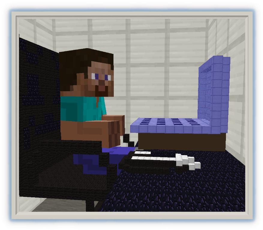 Be Minecraft, Align Your Body Correctly - Bedroom Clipart (923x813), Png Download