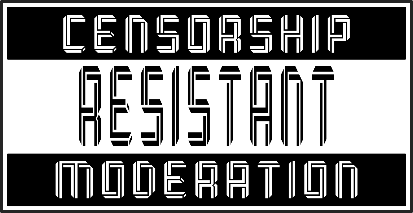 Censorship Resistant Moderation Monochrome Clipart Large Size Png