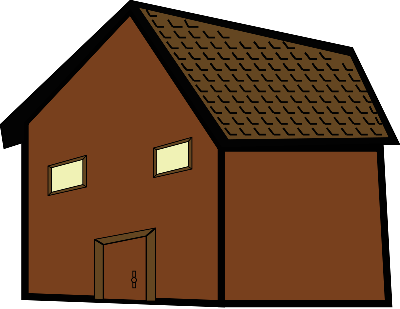 Clipart Of A House - Brown House Clipart - Png Download (800x618), Png Download