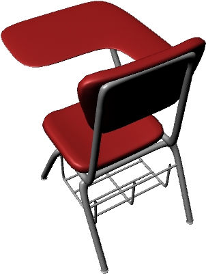 Student Desk Back View By Jenova85 Pluspng - Student Desk Back View Clipart (640x480), Png Download