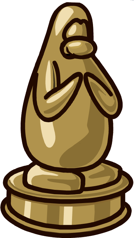 Oscar Clipart Movie Club - Club Penguin Penguin Play Awards - Png Download (471x781), Png Download