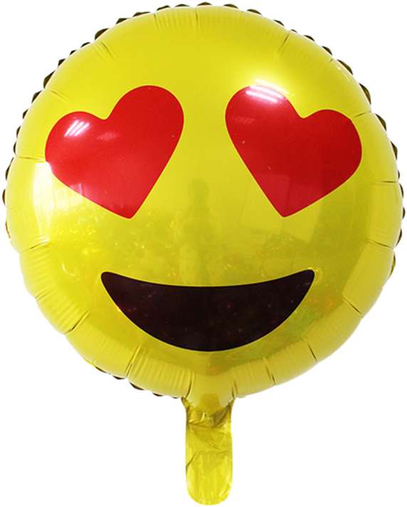 Emoji Sunglasses Emoji Heart Eye - Balloon Foil Love Emoji Clipart (850x850), Png Download