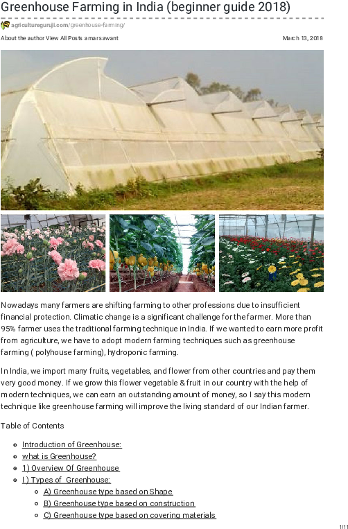 Pdf - Greenhouse Farming Clipart (595x842), Png Download